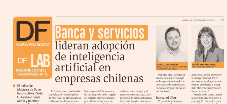 Banca y servicios lideran adopción de inteligencia artificial en empresas chilenas