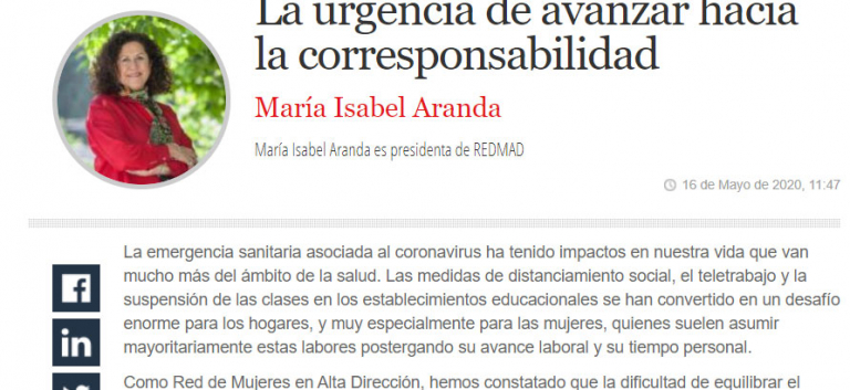 María Isabel Aranda en AméricaEconomía: La urgencia de avanzar hacia la corresponsabilidad