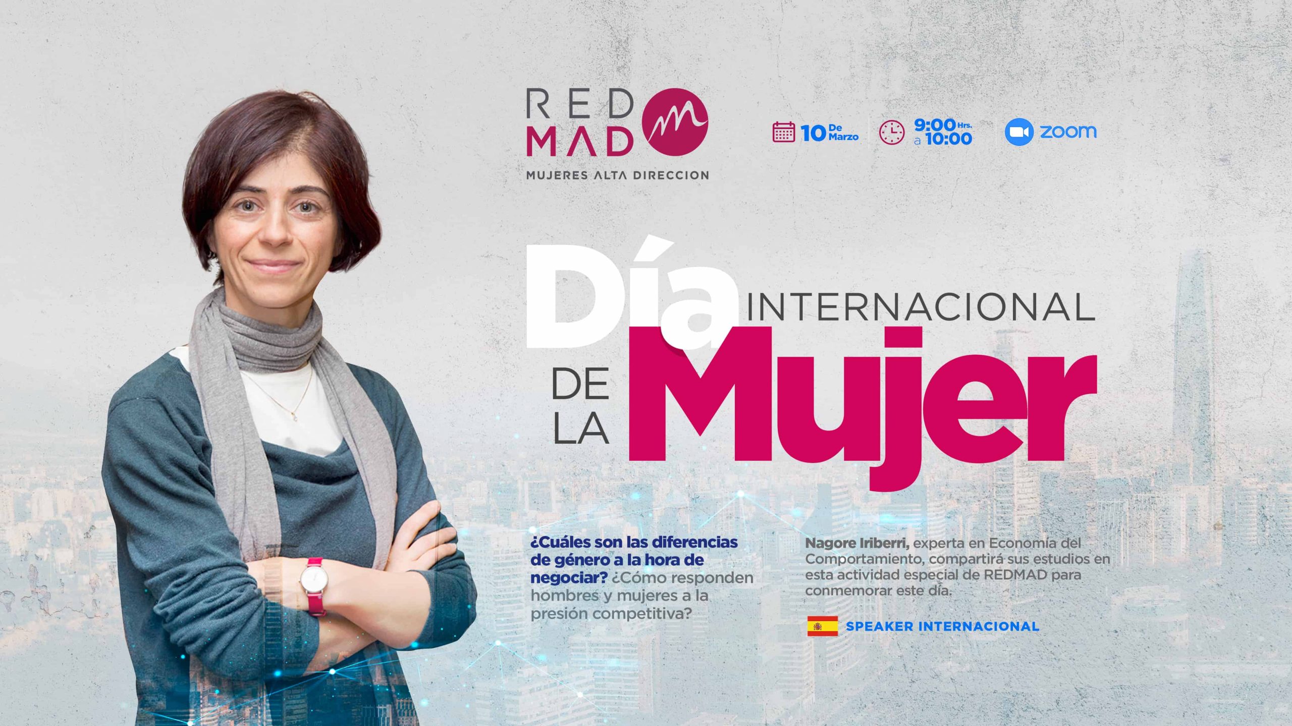 Día Internacional de la Mujer en REDMAD: Revisa la presentación de Nagore Iriberri, experta en Economía del Comportamiento